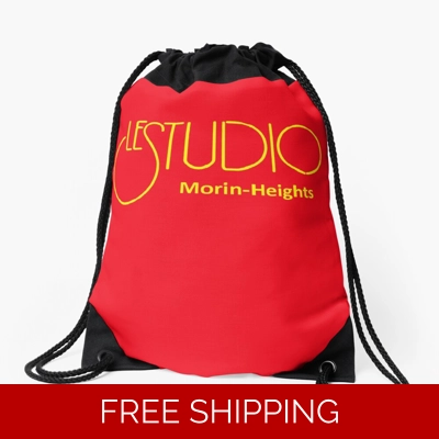 Le Studio Drawstring Bag Red Yellow Logo MH Yellow
